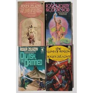 Roger Zelazny Lot 4 Paperbacks 69-82 Isle Of The Dead, Delvish~ Guns Of Avalon